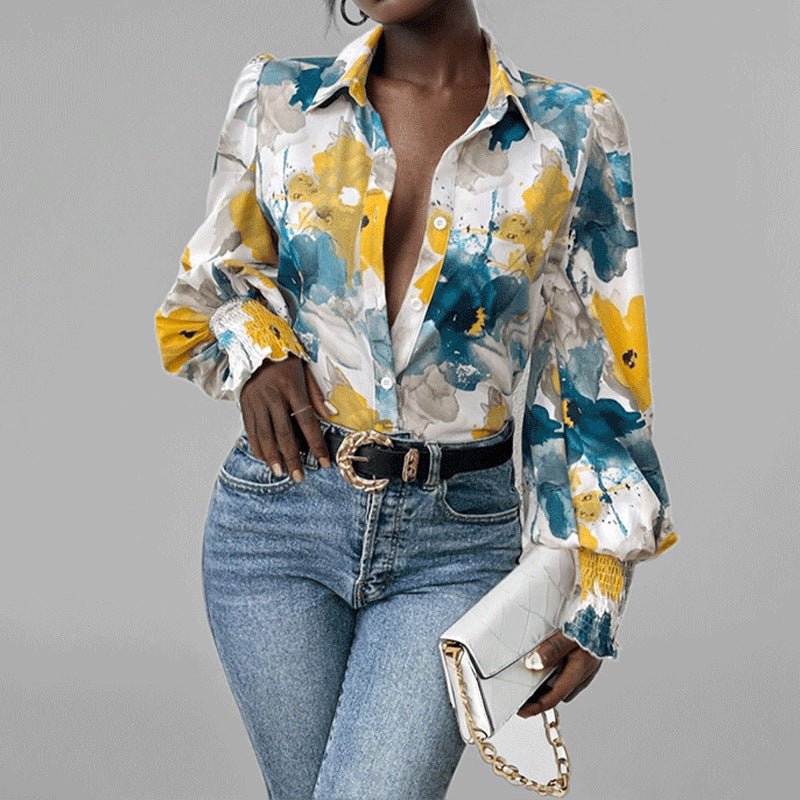 Camicia Donna Oversize Maniche a Palloncino